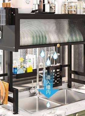 厨免房带MHM能门沥水架置架多功收纳放碗碟架物打孔支架家用筷子