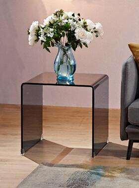 客厅玻发璃角几沙边扫地机器正方形小茶64232人几床头柜云鲸伴侣