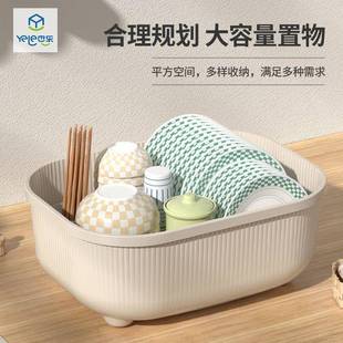 碗柜 碗筷收纳盒家用多功能沥水碗架厨房特大小号放碗盘抽屉式