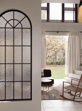 法式古窗玻璃屏风客厅奶油风YMF铁艺隔断遮假户玄关挡装复饰创意