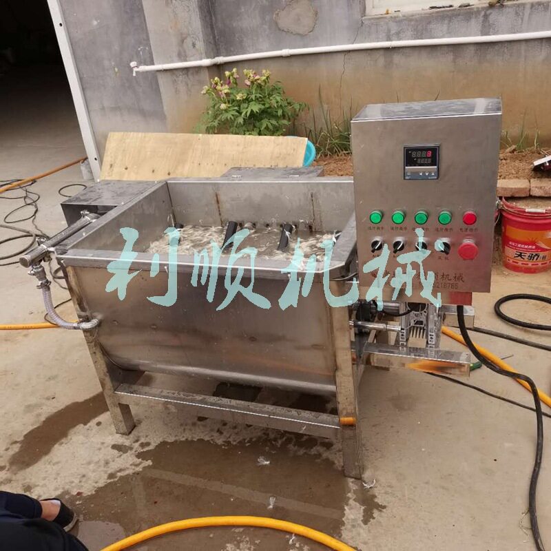 l自动搅拌控温鸡烫毛烫池 厂家 电加热胶棒翻转鸡鸭烫池
