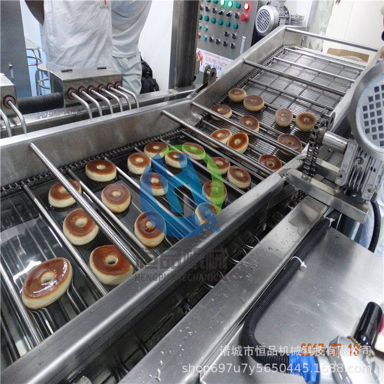 三明治面包油炸机 鸡腿面包油炸机 自动翻面油炸流水线