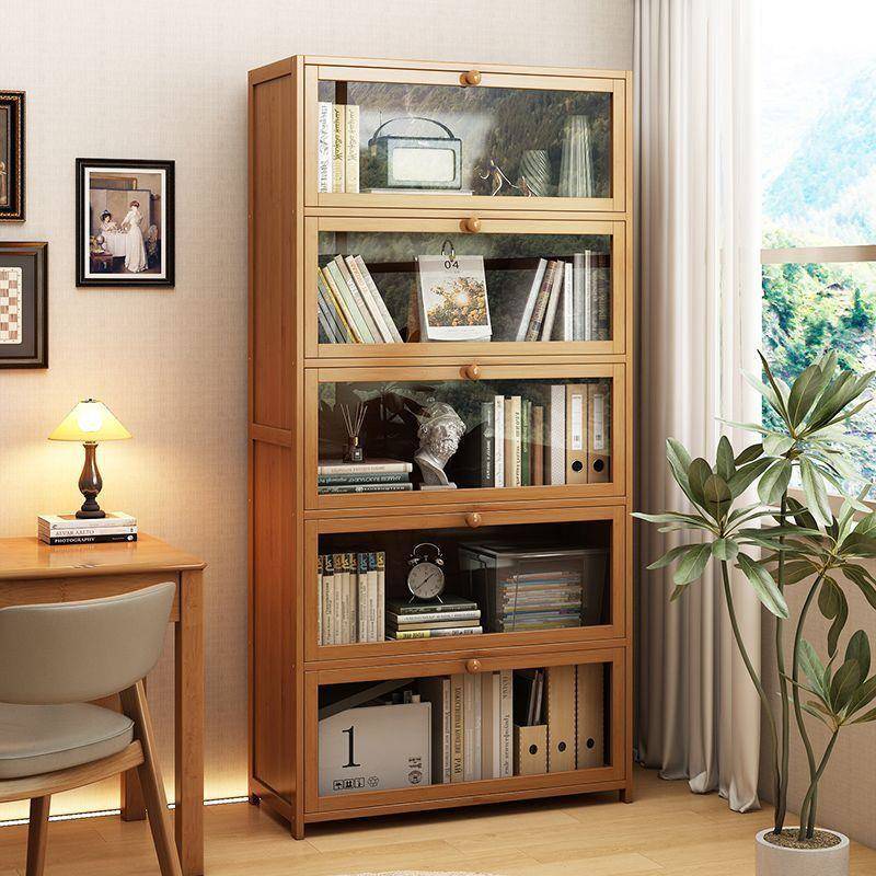 书柜多层尘书简生架落地家用防客厅AIZ儿童学置物架易家用翻盖收