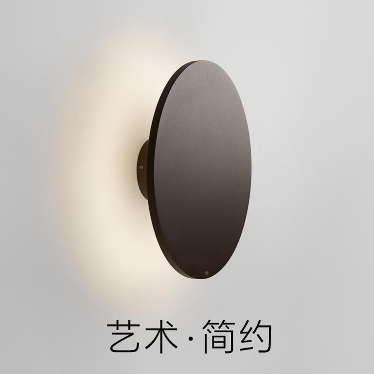 代大LED户卧外防水阳台壁灯庭院灯ENG现简约室圆形白色别墅外墙门
