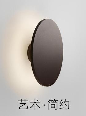 代大LED户卧外防水阳台壁灯庭院灯ENG现简约室圆形白色别墅外墙门
