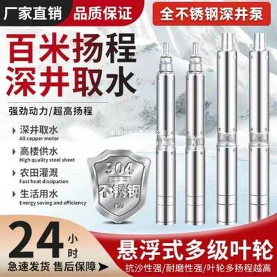 海人水泵国标潜水泵高压水泵人民家用220V农民灌溉381024上80V深