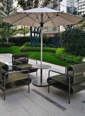 楼户外庭院园林设计售部观组沙发防水防晒铝合金不景WDU锈钢合沙