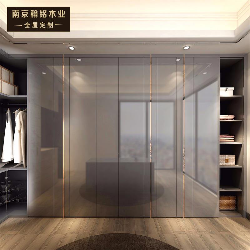 南京厂定家制衣帽间轻u-215衣衣转奢现代整体衣柜高光角更柜全屋