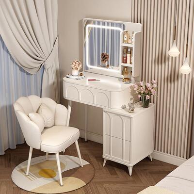 代奶油风梳妆卧室现简约小户型MCV化桌床头收纳斗台柜书桌镜子妆