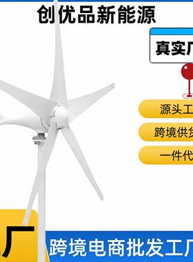 厂100W12V直销1S0型微启动风水平轴风力发电家机风光互补系统