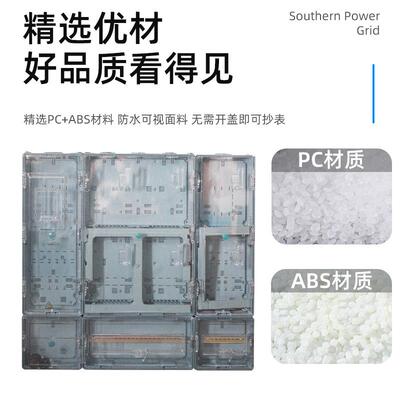 配厂家直销PC塑料明6AE回路电表箱相六户户透外防雨六表三位电箱
