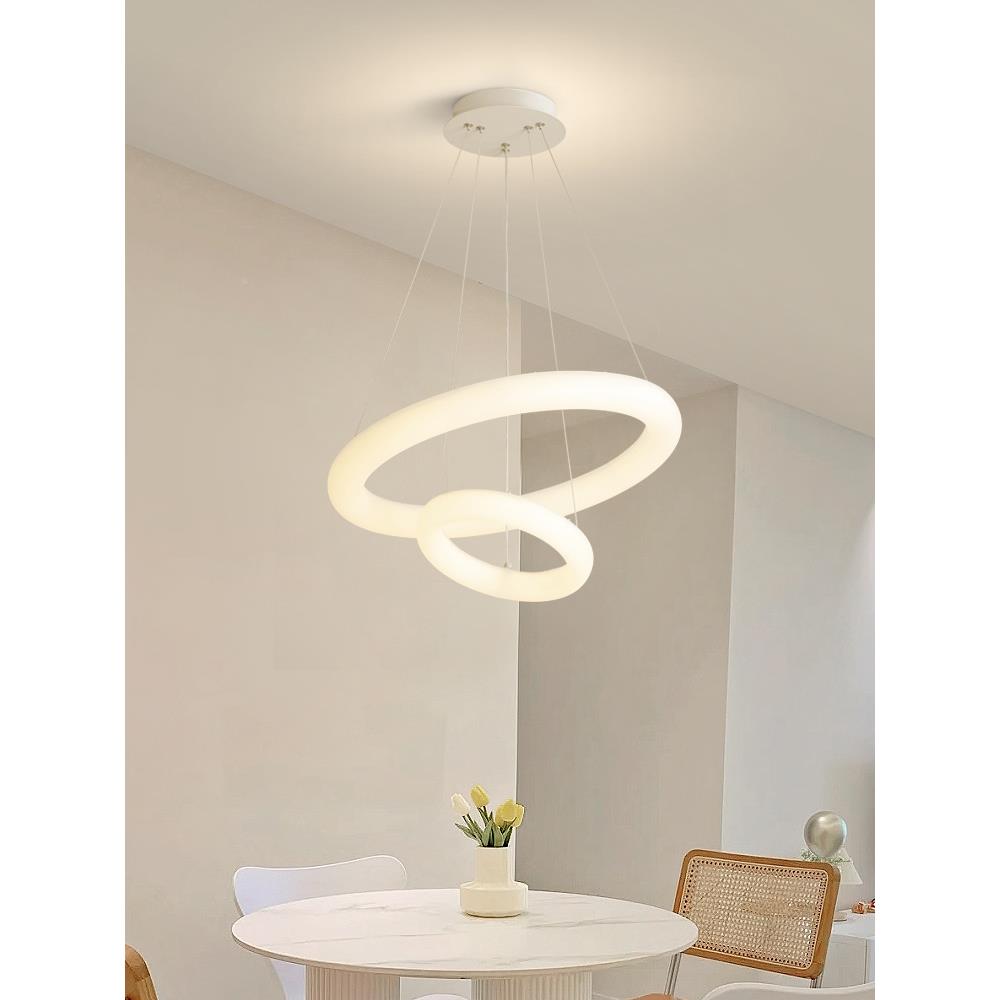 客厅吊灯现代简约奶e油风网红ld超亮方块灯0PGX25年吊新款全屋2灯