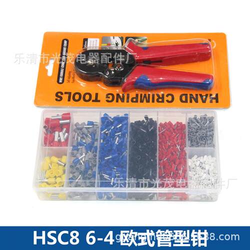 厂家12VPL00PCS装冷压接线端子+8配套HCS.6-盒压线钳0.25-140MM