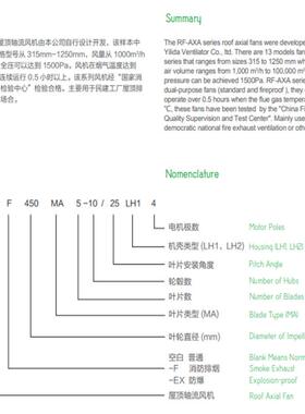 亿达风机RF157-AXA系列屋顶-M轴利流风机RF-AXA355A8-8