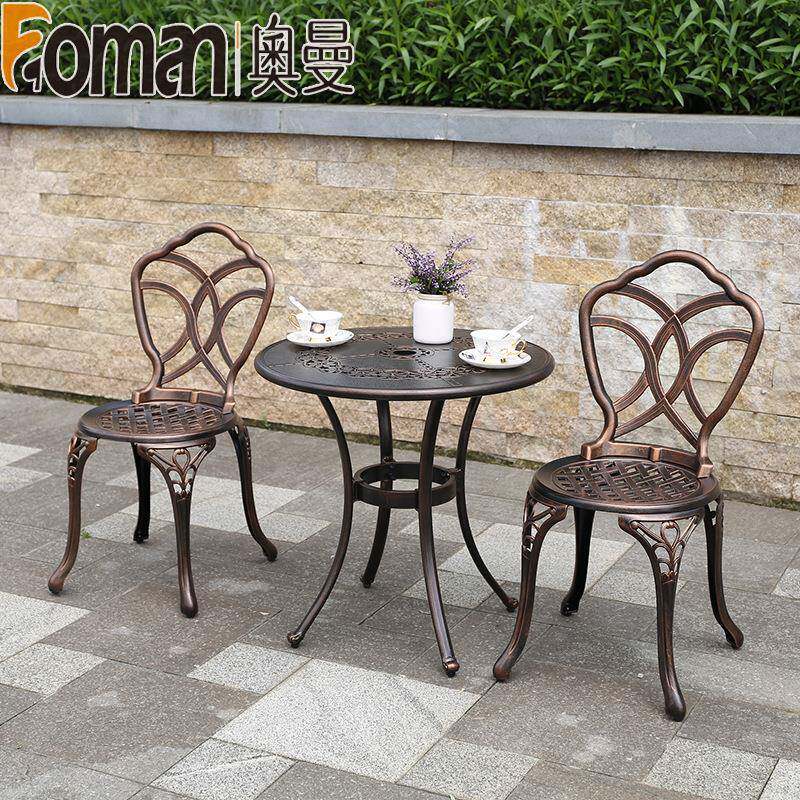 户外铸UIZ铝桌阳台组休合套装欧式别墅室椅外庭院花园铁椅艺桌闲