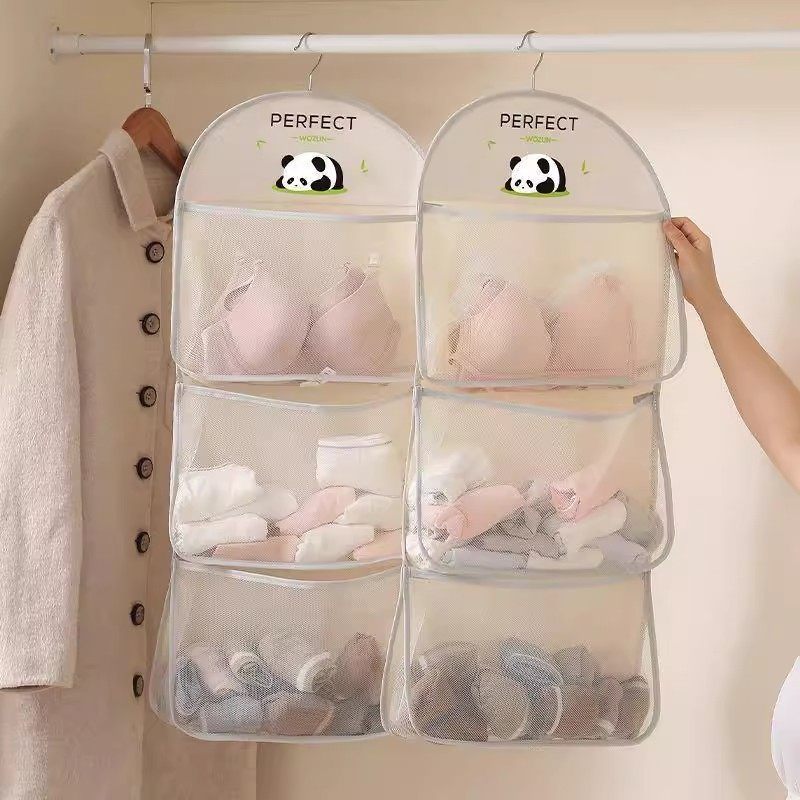 袜子收纳神器宿舍衣柜内衣内裤挂袋悬挂式网兜床头床边整理置物袋,收纳整理,内衣收纳袋,淘宝优惠券,粉丝福利购,淘宝优惠卷
