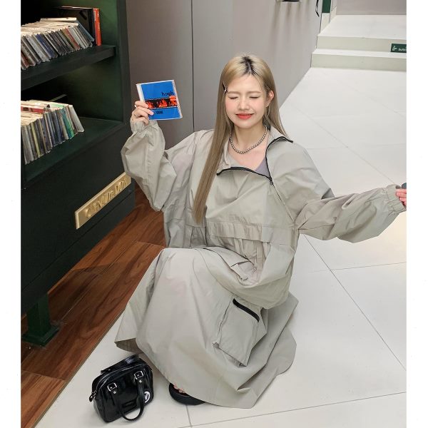 【现货】晶咕白标晶咕家微胖定制拉链冲锋衣鱼尾裙女秋季大码套装