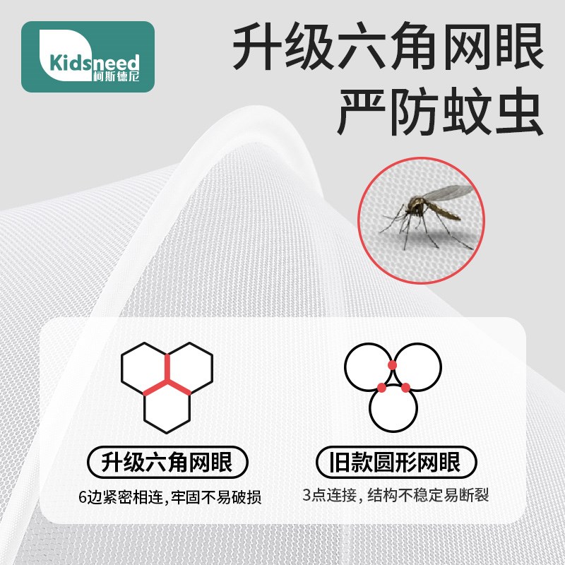 婴儿车蚊帐全罩式通用宝宝防风防蚊遮光罩手推车专用蚊帐罩可折叠