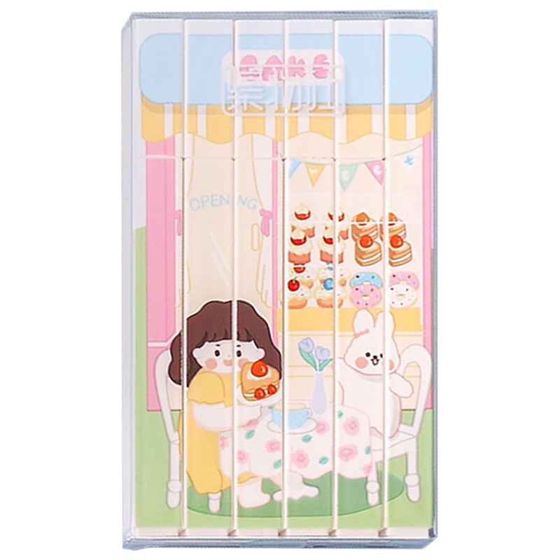 集物社荧光色笔软头卡通拼图莫奈色系划重点笔高颜值学生手帐文具