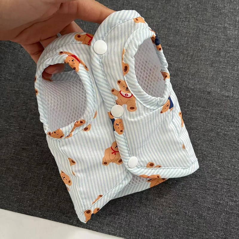 可爱宠物胸背带牵引绳背心泰迪比熊博美小型犬狗狗猫咪春夏季衣服