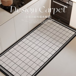 厨房地垫防滑防油吸水可擦免洗地毯脚垫子硅藻泥耐脏家用新款