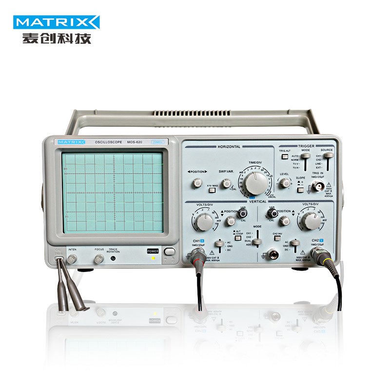 麦创 Matrix 20MHz双通道模拟示波器MOS-620替代固纬GOS-620
