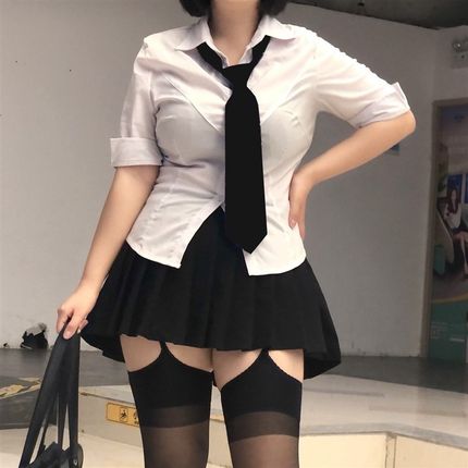 微胖大码美式收腰辣妹白色衬衫女短袖纯欲设计感小众外搭衬衣春夏