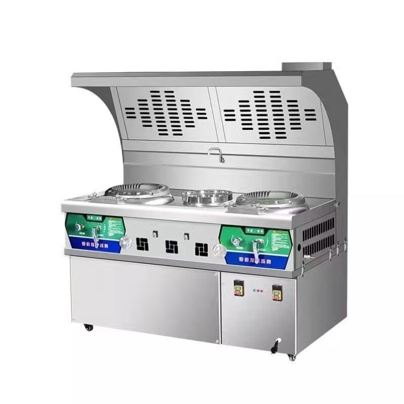 商用猛火灶炉燃气移动无烟炒菜车摆摊饭店厨房静音油烟净化一体灶