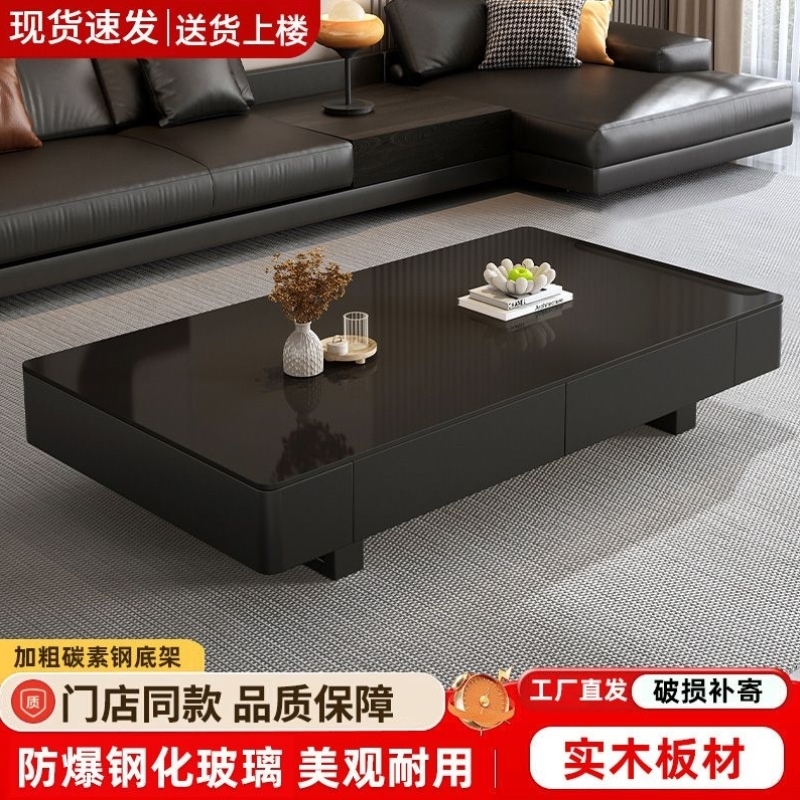 茶几日式家用小户型客厅轻奢可储物长方形阳台简约出租房茶台桌子