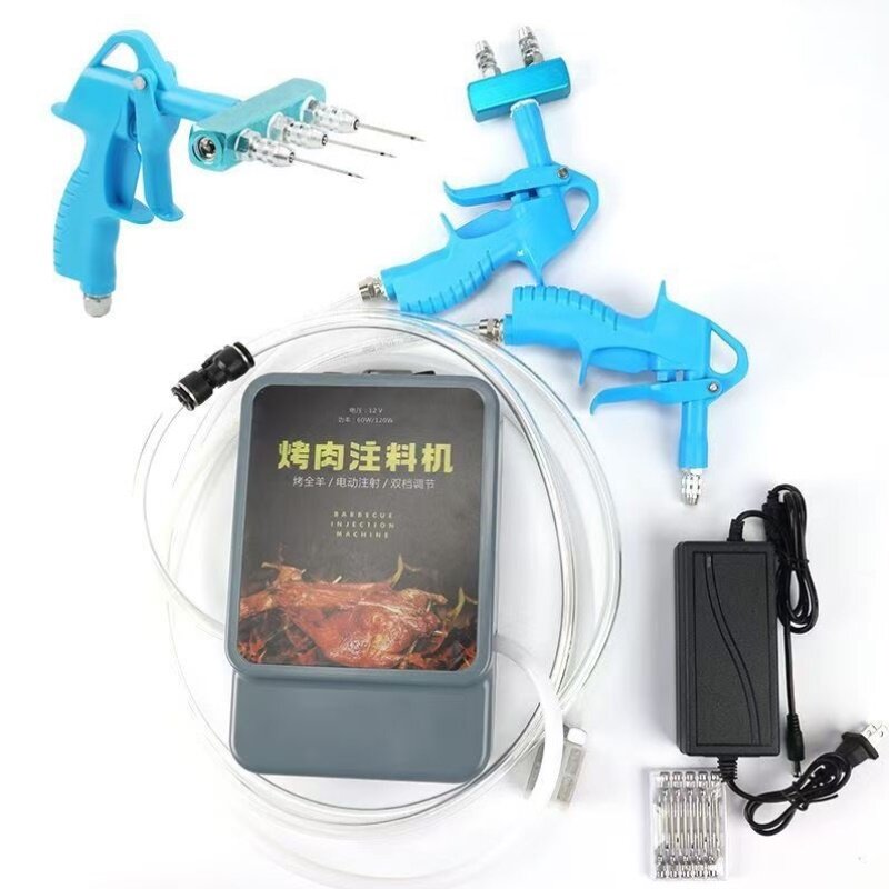 电动注射器腌肉机泵针鸡牛打料汁烧烤全羊排腌肉盐水烤羊腿注射器