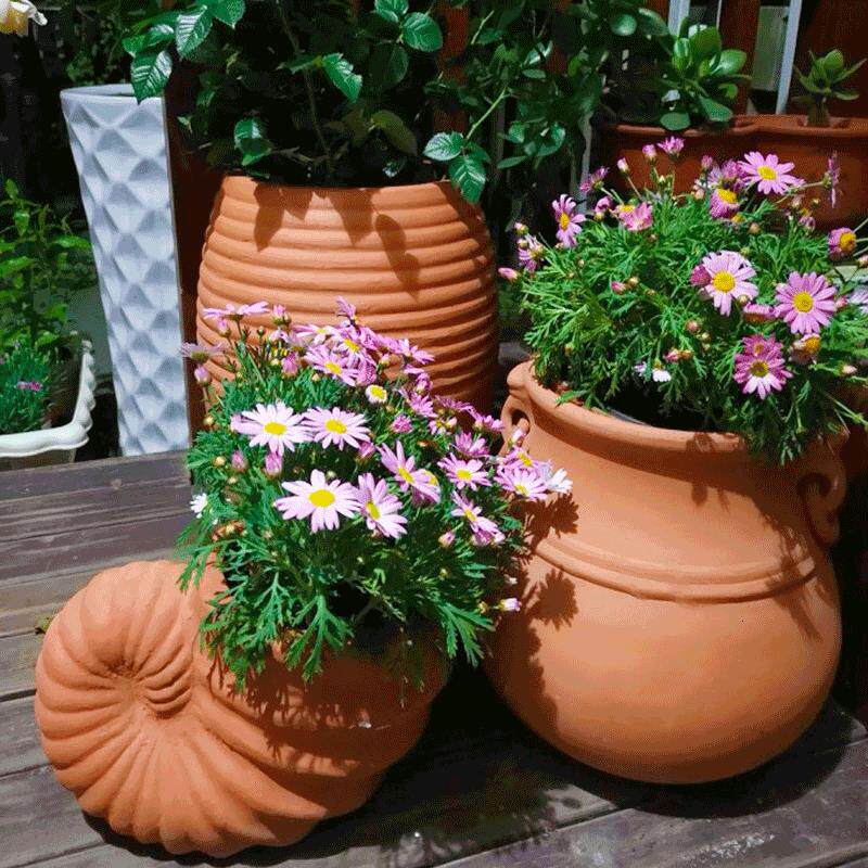 红陶花盆包邮园林景观土
