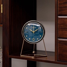 北欧现代轻奢座钟客厅家用时钟桌面摆放式小型摆台式钟表书桌摆件