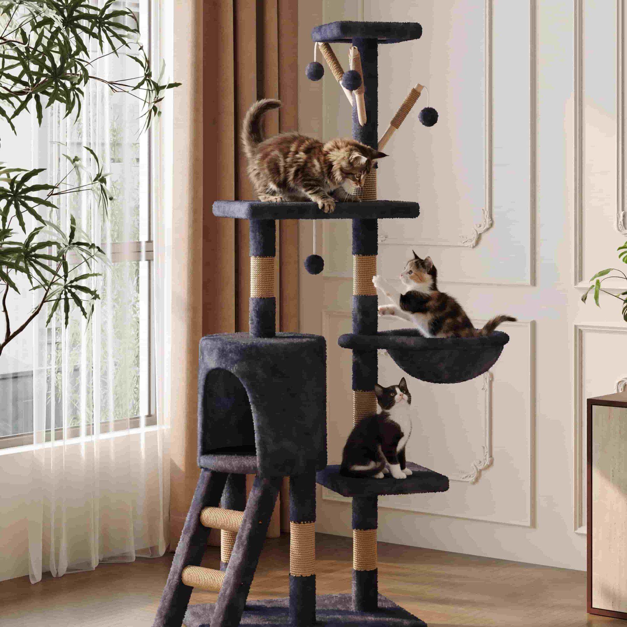 猫爬架攀爬一体猫抓柱多