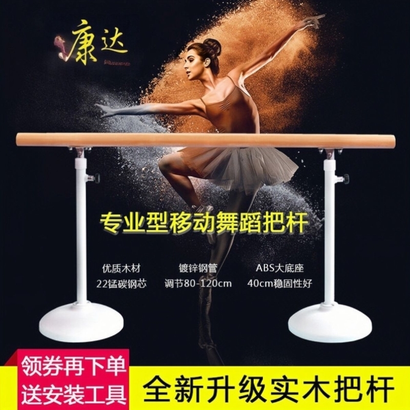 可移动式舞蹈把杆可升降压腿杆家用室内舞蹈教室专业儿童练功杆