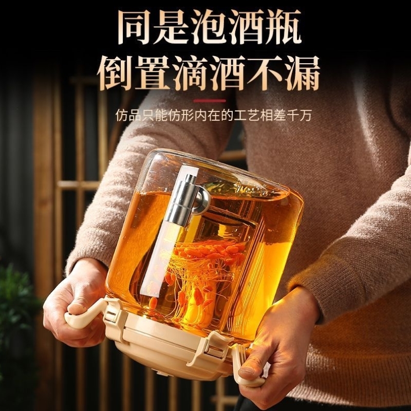 泡酒瓶高硼硅密封泡酒专用玻璃瓶带水龙头带泡酒柱酒坛子药酒桶