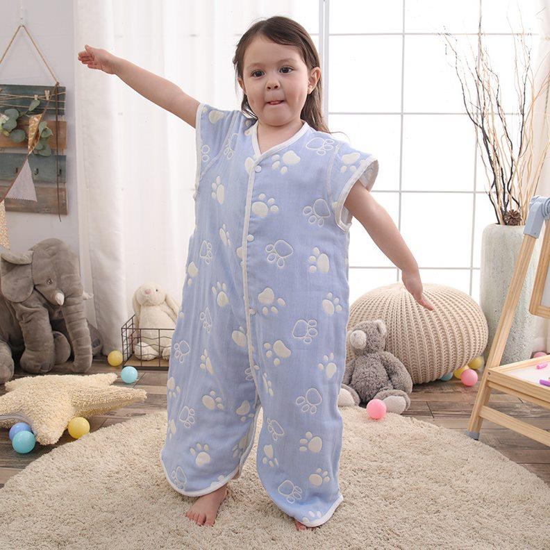 婴幼儿大童睡袋纱布宝宝睡觉背心衣护肚防踢蹬被子神器春秋冬四季