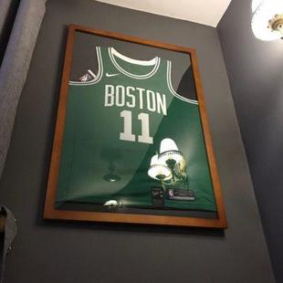 C羅足球籃球簽名NBACBA球衣相框裝 裱收藏展示衣服框畫框掛墻定做
