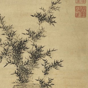 饰卷轴挂画 明唐寅煎茶图国画复古山水画家居客厅办公室玄关书房装