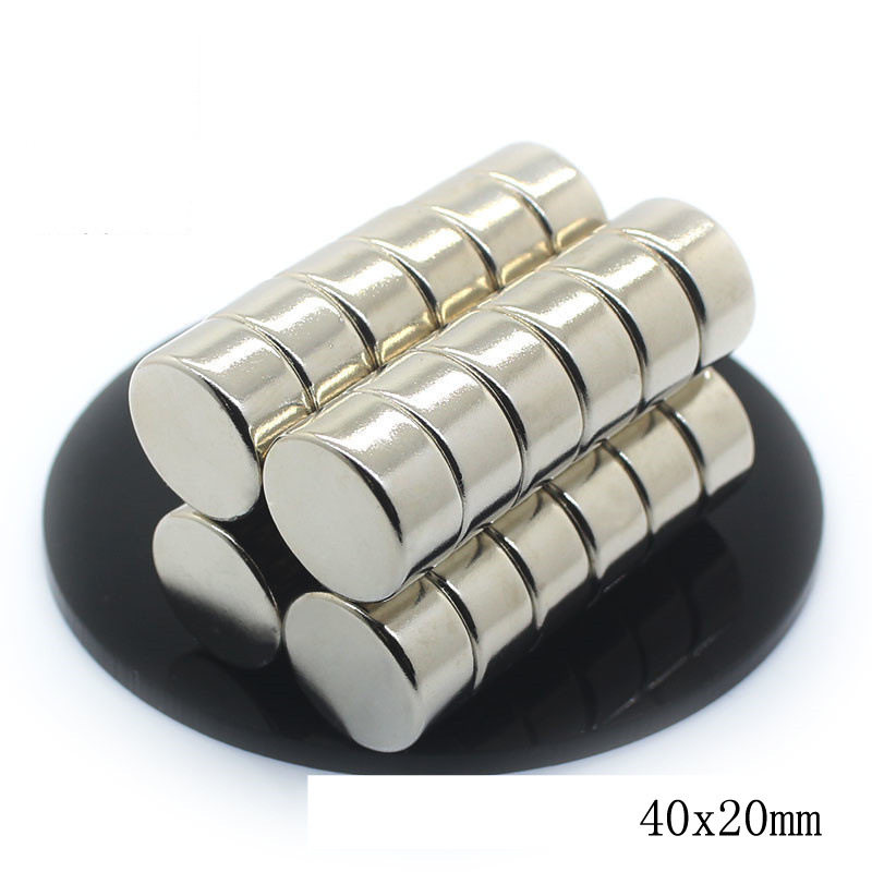 D40x20mm钕铁硼镀镍磁铁40*20mm圆形吸力强吸铁石 磁钢 现货批发