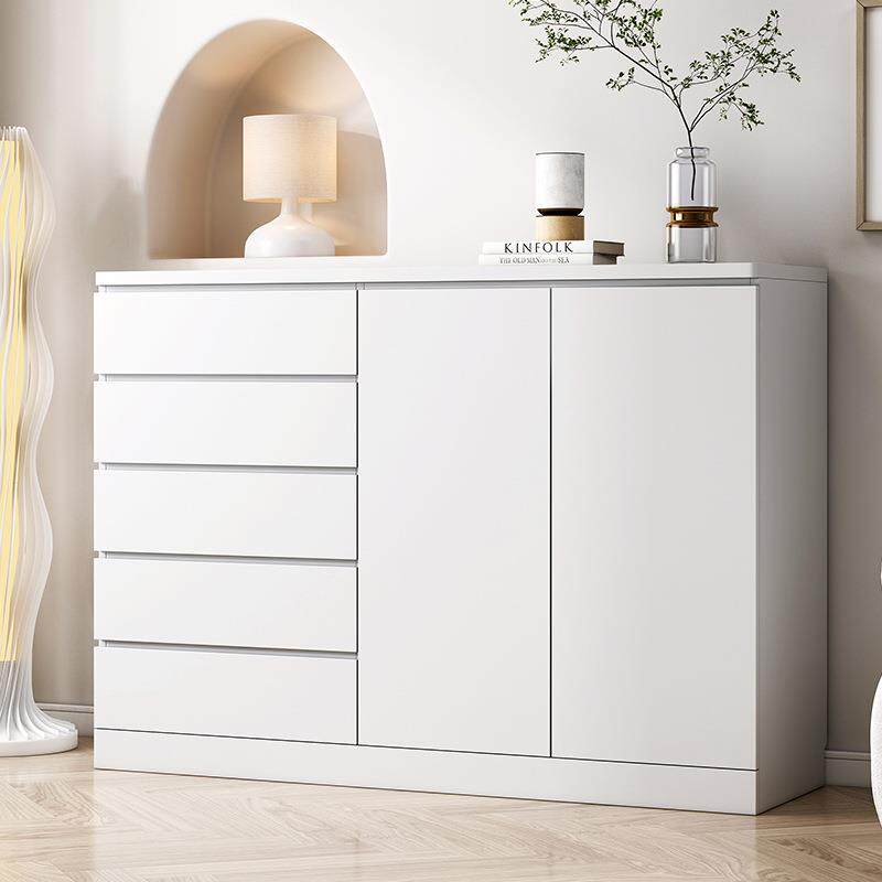 奶油风斗柜卧室五斗柜现代简约储物柜客厅抽屉式收纳柜家用床尾柜