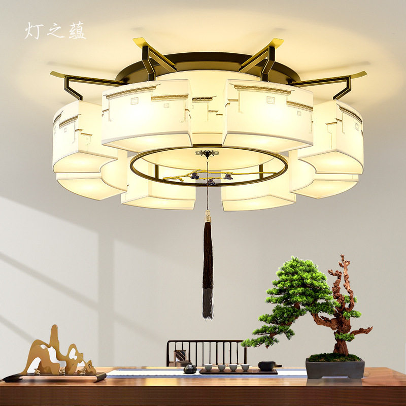 新中式圆形吸顶灯客厅餐厅卧室