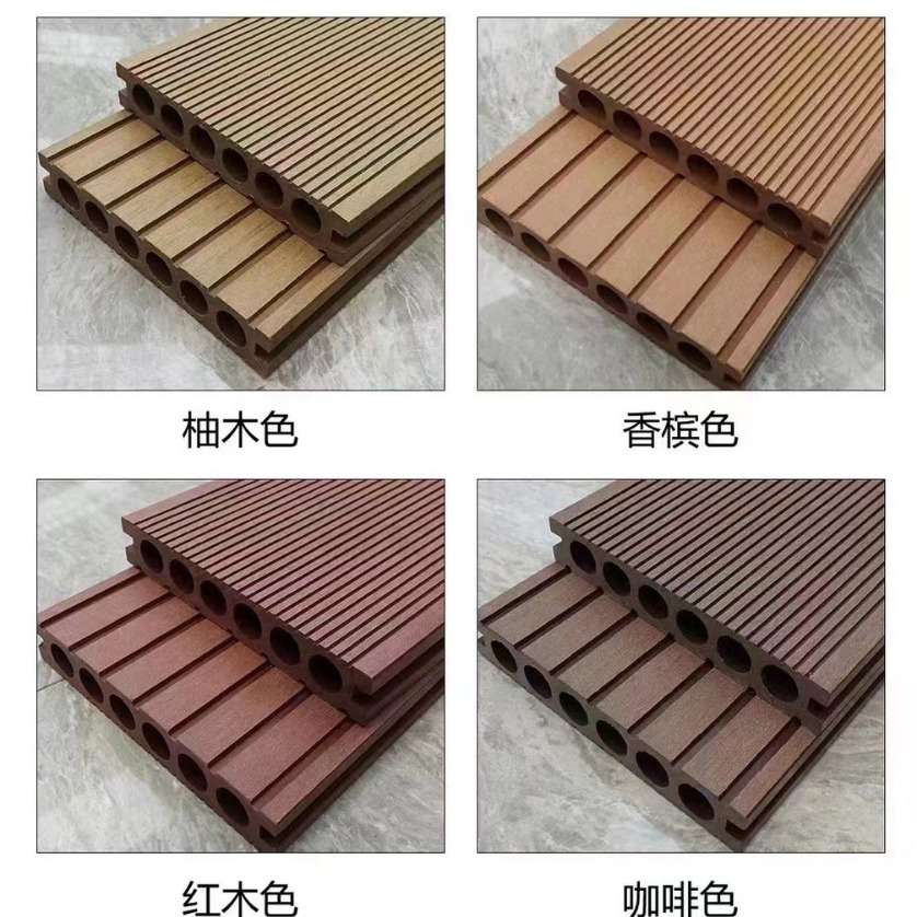 wpc防滑防潮塑木地板3D压纹阳台花园庭院户外地板