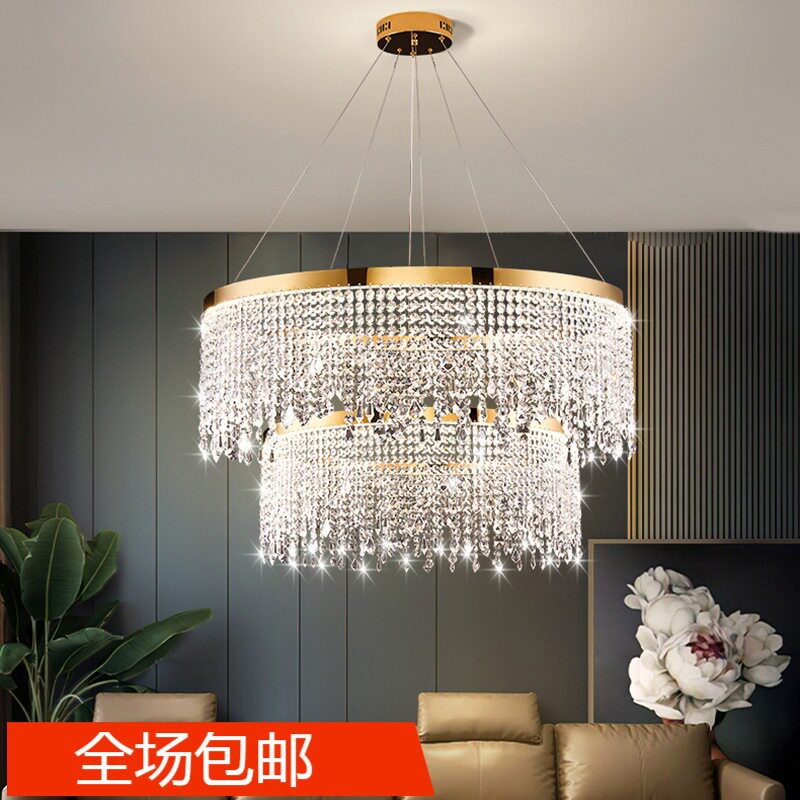 北欧璀璨水晶吊灯后现代酒店大堂展厅设计师样板间客厅艺术吊灯