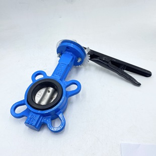 C手动对夹蝶阀球墨铸铁铸钢体四氟胶不锈钢板DN 100 16Q D71X