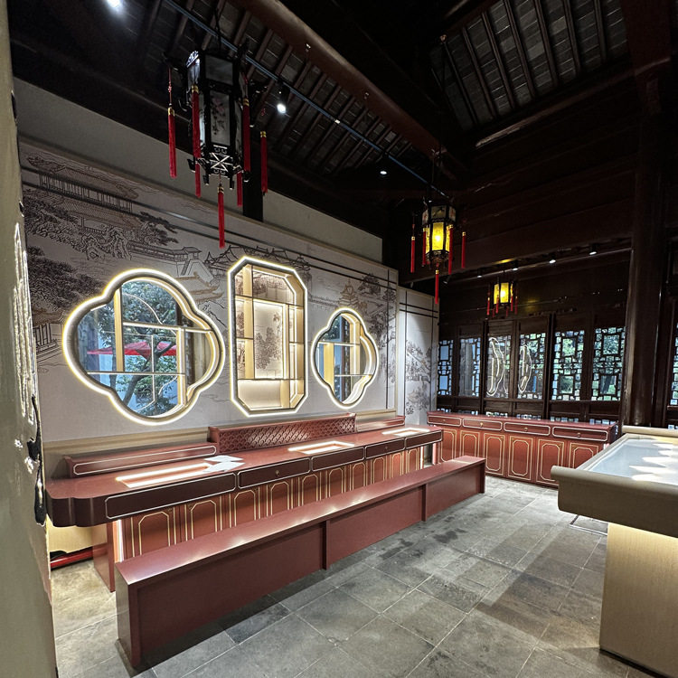 文创饰品展柜制作 木质展柜安装制作 文创文具展示架 潮玩店展柜