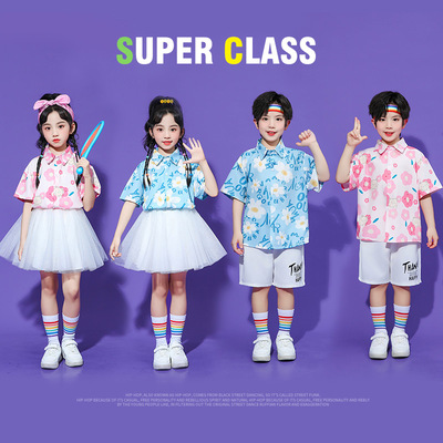 六一儿童表演服港风幼儿园啦啦队合唱舞蹈班服小学生运动会演出服