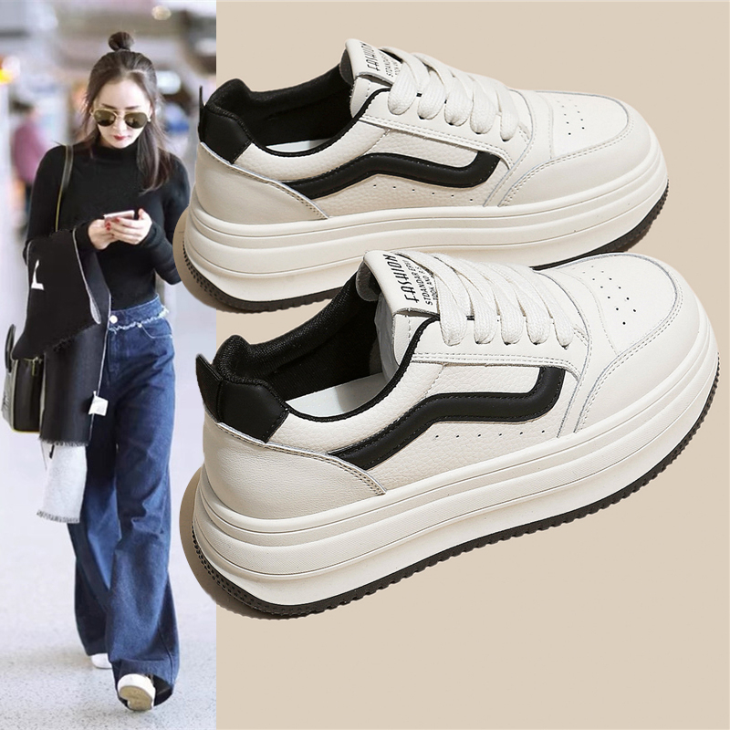 【甄选推荐】小白板鞋女厚底新款