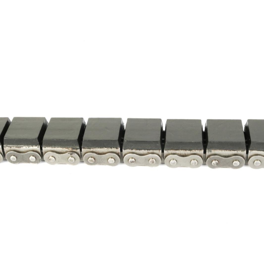 单JCC/双排型碳钢不锈钢带U橡胶盖链条新能源传动输送链板条