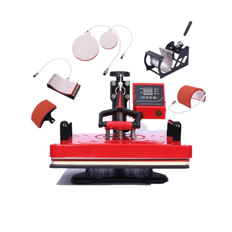 八印合一杯多功能手动烫机 小型T恤热转印烫图花烫PSE印烤画机