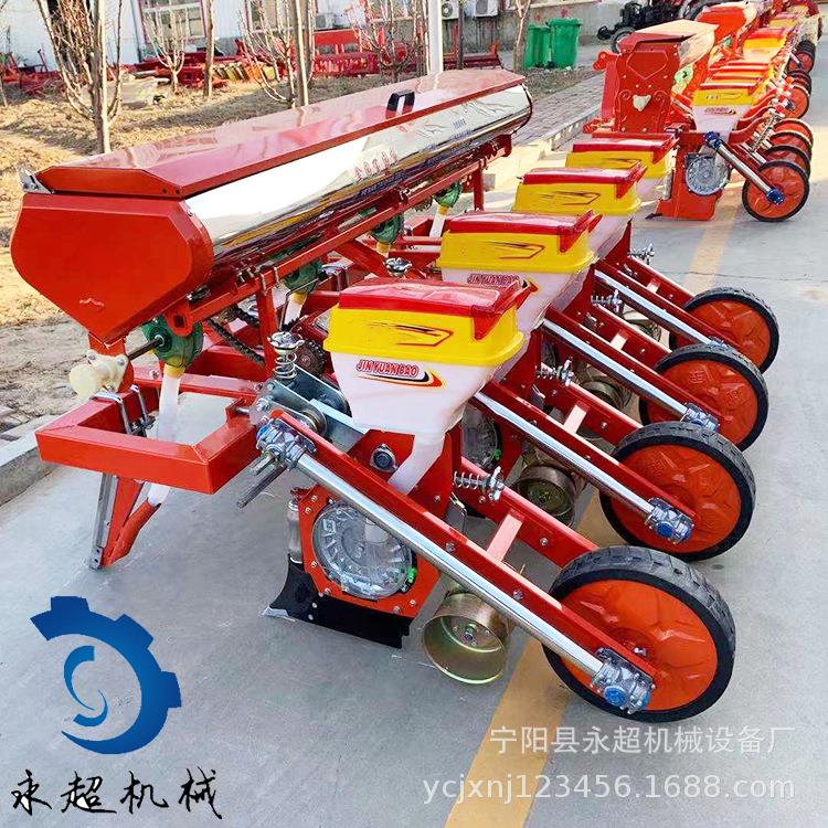 【2yc-110加22大新款】陕西新款悬玉米豆精播机大肥箱浮铸钢下种
